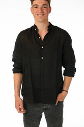 MAGLIA CAMICIA UOMO  NERO